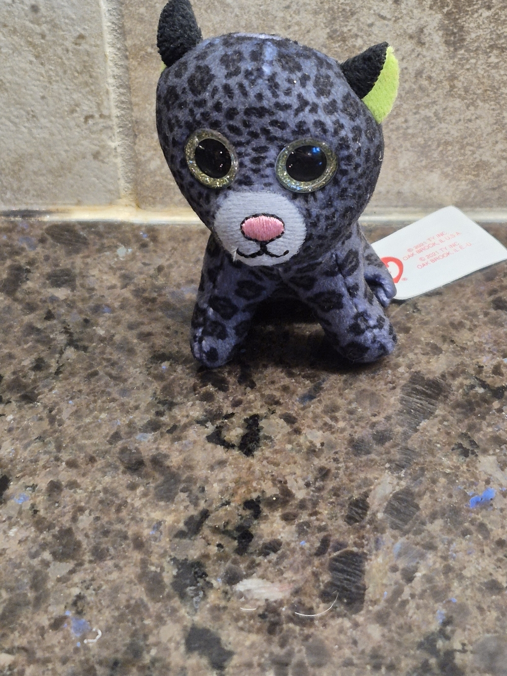 2021 McDonald’s Ty Teenie Beanie Boos Dotson the Black Jaguar 3" plush